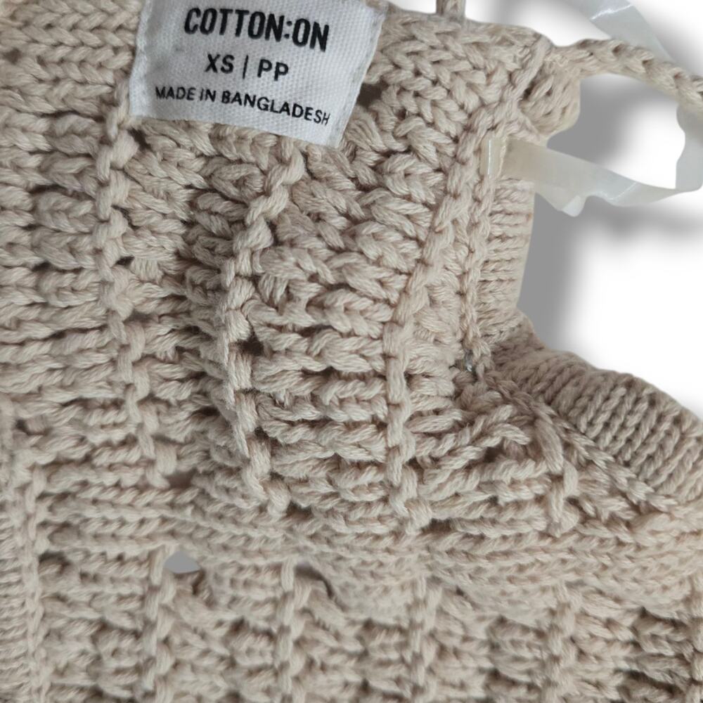 Cotton On women's beige crochet top - size xs - Picture 2 of 7